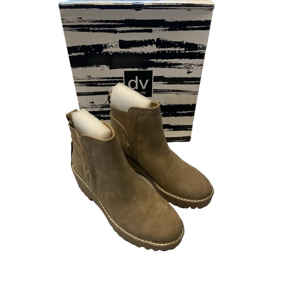 Dolce Vita Women's Wedge Chelsea Bootie Rancher Taupe  Size 8 New Taupe - Picture 1 of 8